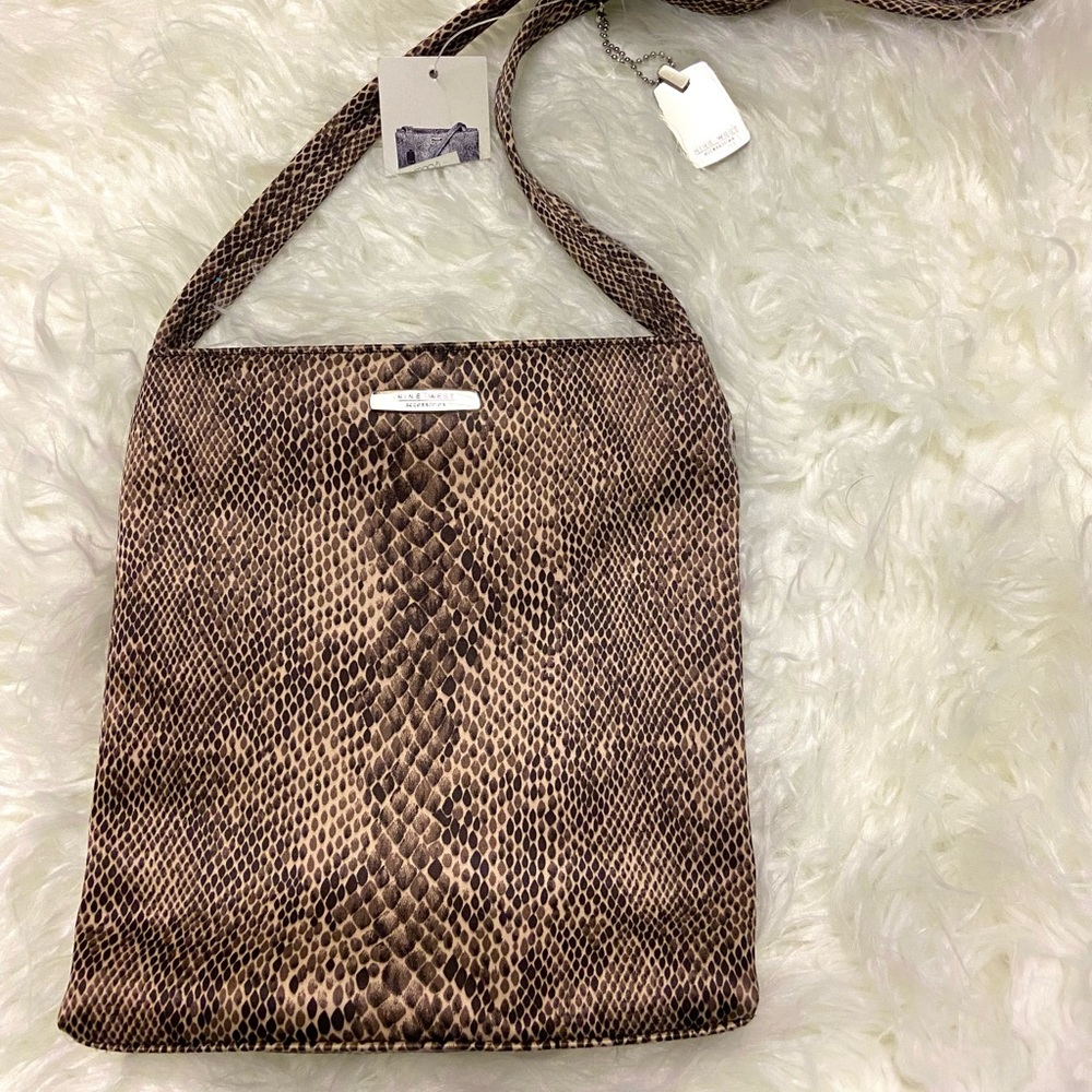 NWT Nine West brown Snake Print purse